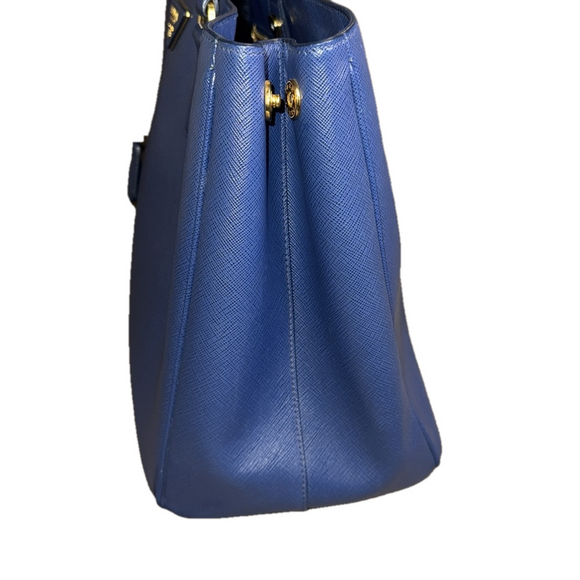 Prada Blue Saffiano Leather Lux Tote - Picture 4 of 10